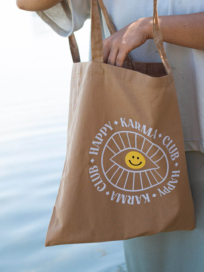 HAPPY KARMA CLUB - TOTE BAG Caramel