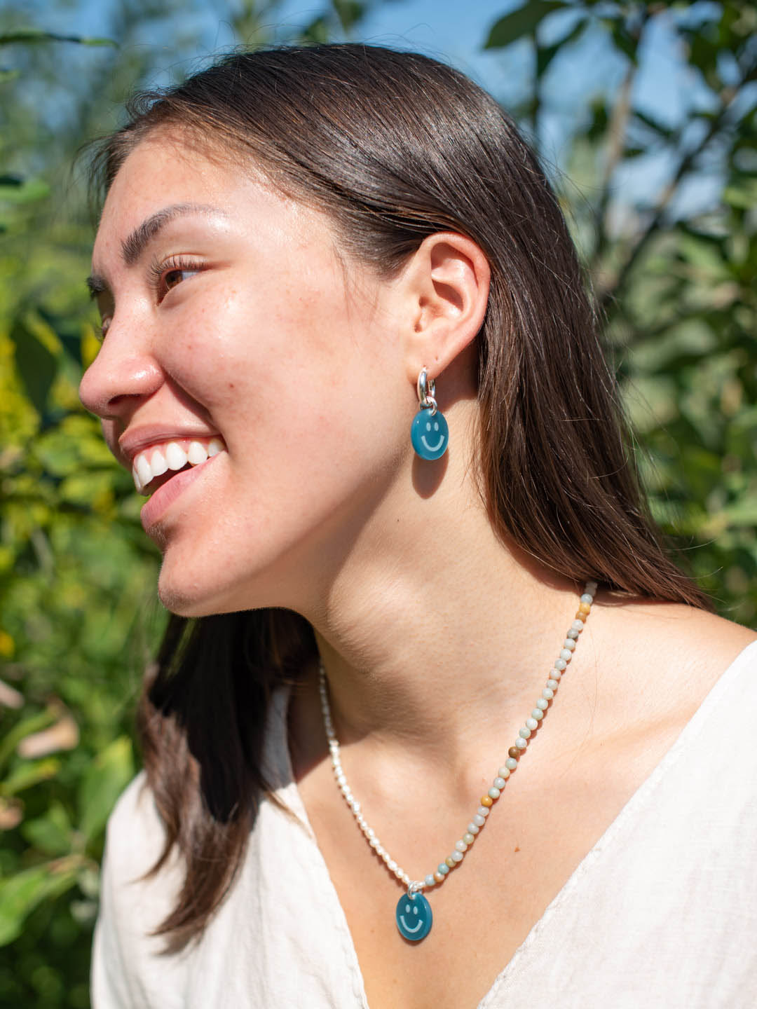 Kreolen, Ohrringe, Smile, Schmuck, nachhaltig