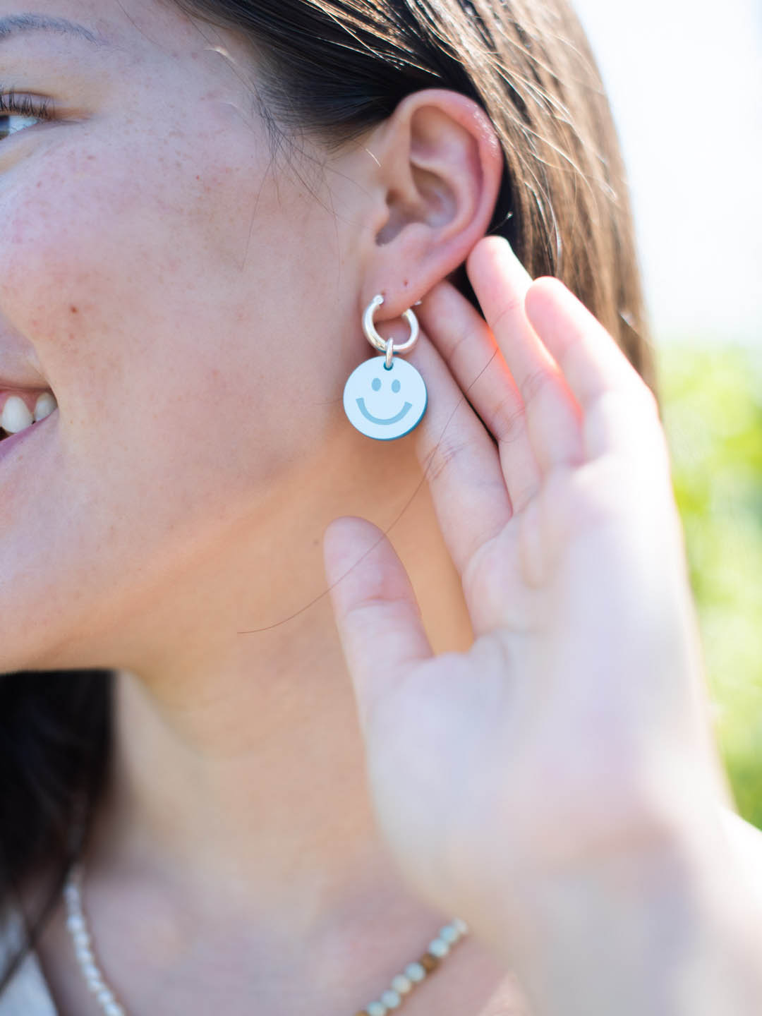 Kreolen, Ohrringe, Smile, Schmuck, nachhaltig
